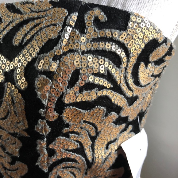 NWT Lord & Taylor Decode Black Lace Sequins - Picture 4 of 5